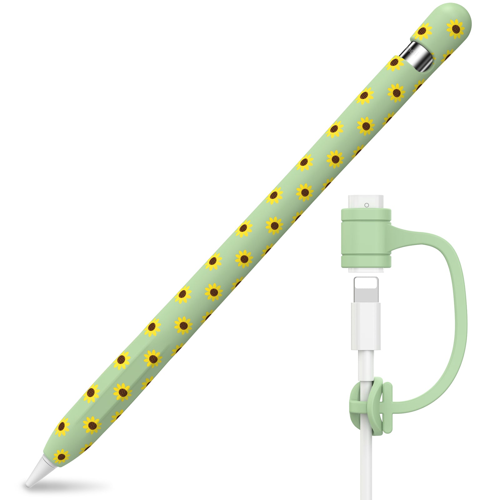 AHASTYLE PT93SF Protective Sleeve for Apple Pencil (1st Generation) Skin-touch Sunflower Pattern Silicone Case Cover AHASTYLE PT93SF Protective Sleeve for Apple Pencil (1st Generation) Skin-touch Sunflower Pattern Silicone Case Cover